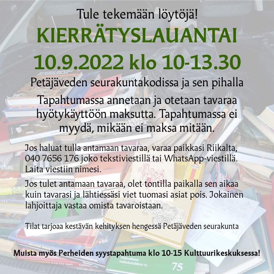 Kierrätyslauantain mainos