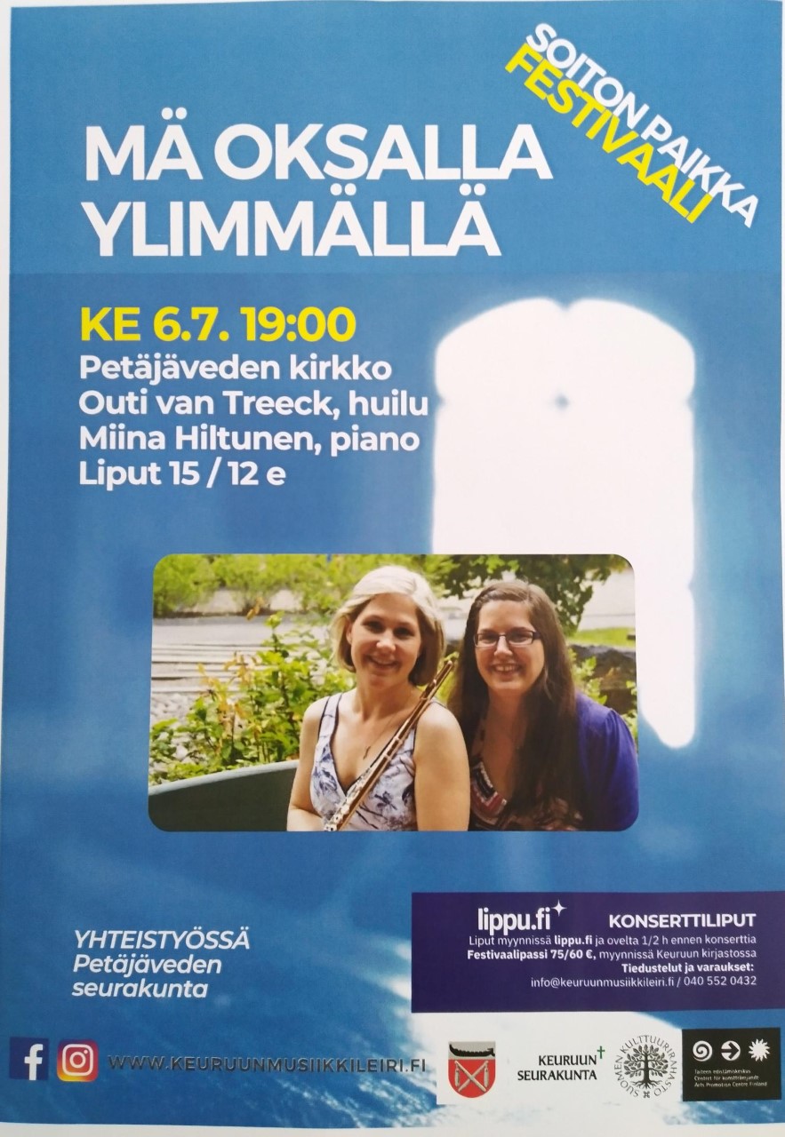 mainoskuva jossa kaksi naissoittajaa