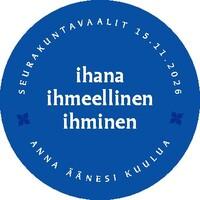 Sinisellä taustalla teksti ihana ihmeellinen ihminen