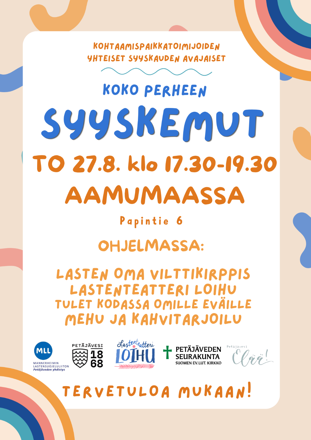 Sateenkaaria ja värikkäitä kuvioita